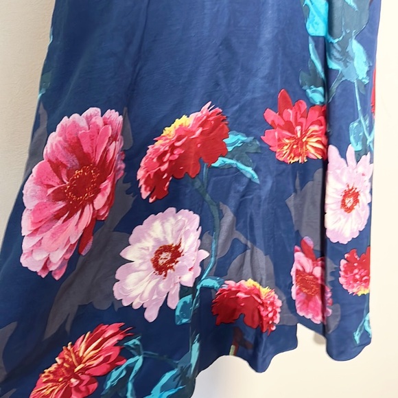 Banana Republic Floral A Line Midi dress cocktail party women size 4 - Picture 9 of 9